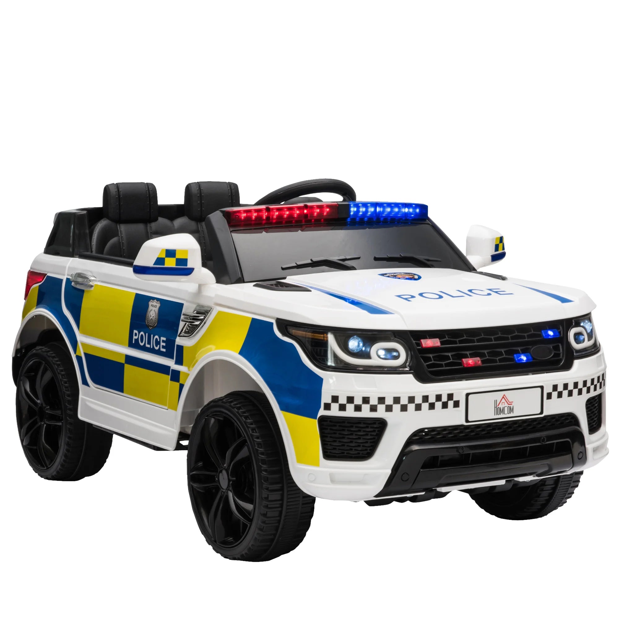 HOMCOM 12V Children's Electric Police Car