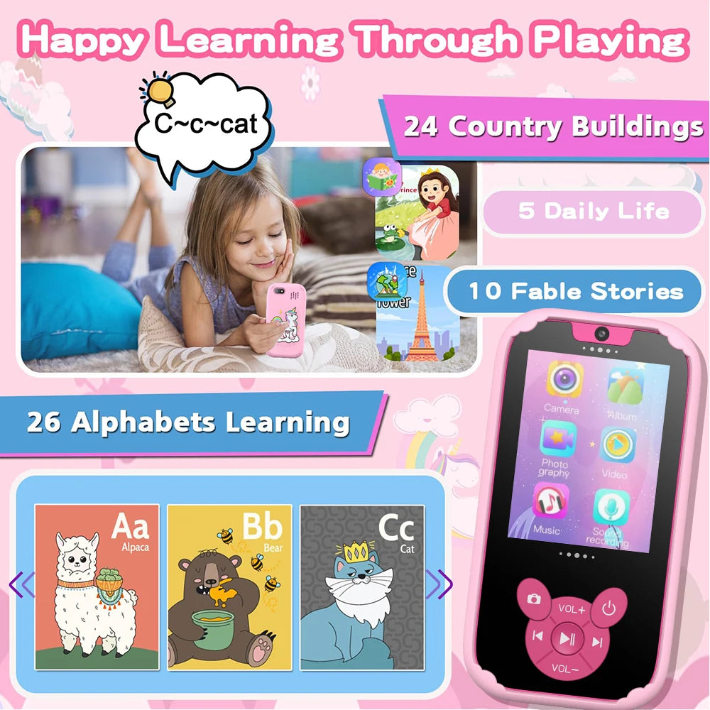 Smart Kids Phone with Camera, Games and Music – Ideal for Kids