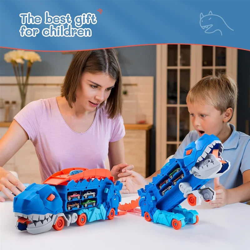 Dinosaur Carrier Truck and Car Track - Kids
