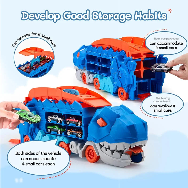 Dinosaur Carrier Truck and Car Track - Kids