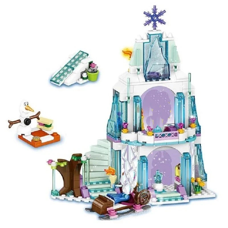 Disney Frozen Elsa Ice Castle Building Blocks - Magical Princesses Toy