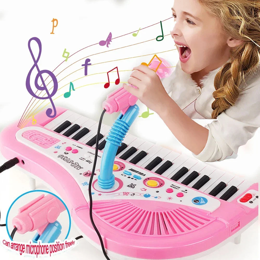 Children's Karaoke with 37-Key Keyboard – Fun and Learning for Little Ones